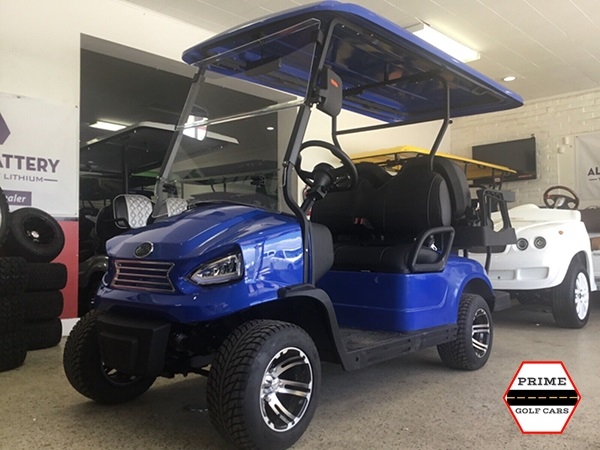 Blue Elite EV 4 Passenger Golf Cart affordable golf cart rental, golf cart rent lehigh acres