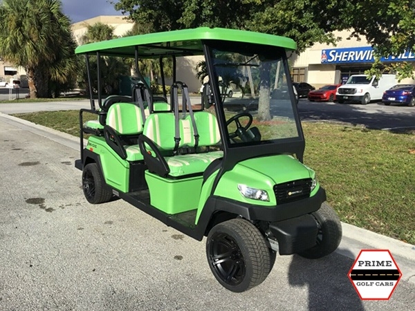Lime Bintelli Beyond 6 Passenger Golf Cart affordable golf cart rental, golf cart rent lehigh acres