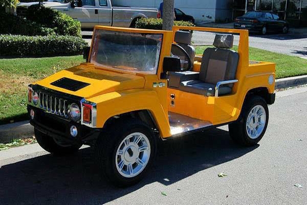 Yellow Hummer LSV Golf Cart affordable golf cart rental, golf cart rent lehigh acres
