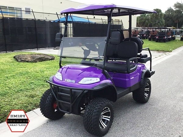 Purple Advanced EV 4 Passenger Lifted Golf Cart lehigh acres golf cart rental, golf cart rentals